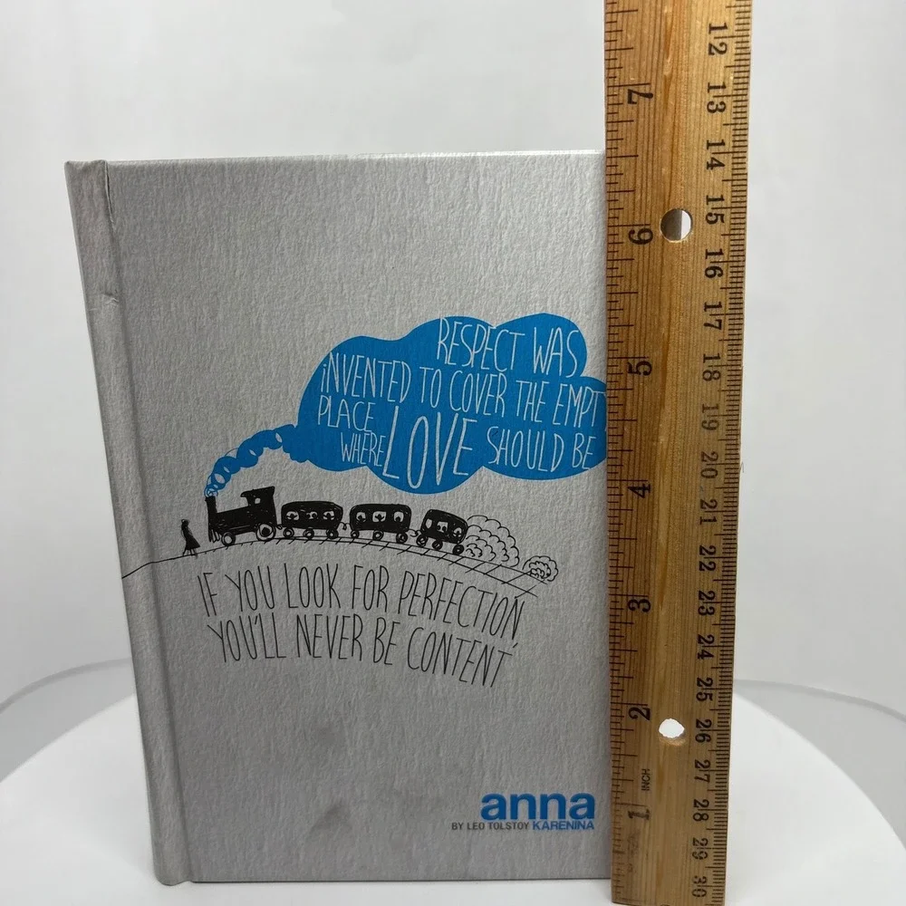 Anna by Leo Tolstoy Karenina Hardcover Book Quotes Train Design Journal Notebook